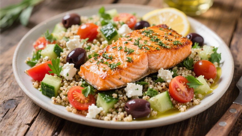 nutritious quinoa mediterranean salad