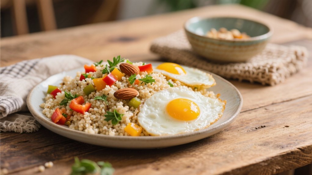 nutty quinoa breakfast pilaf