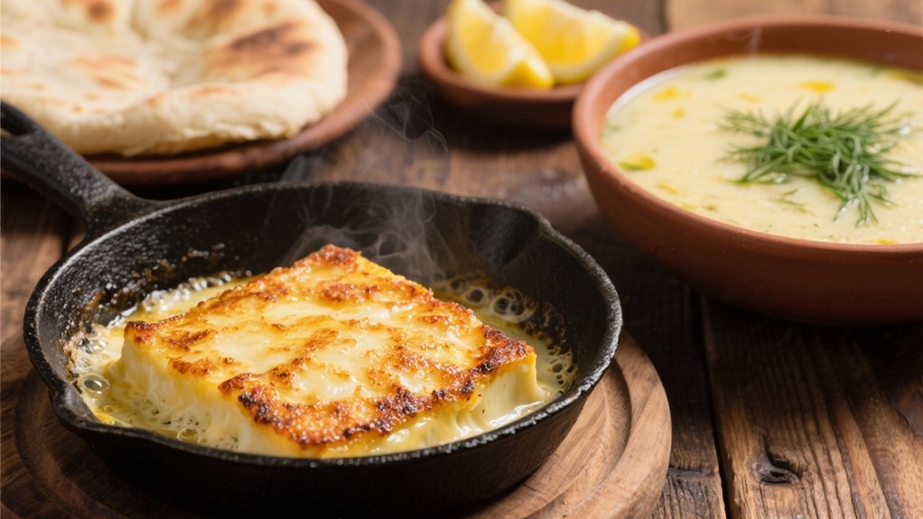 pan fried kasseri cheese delight