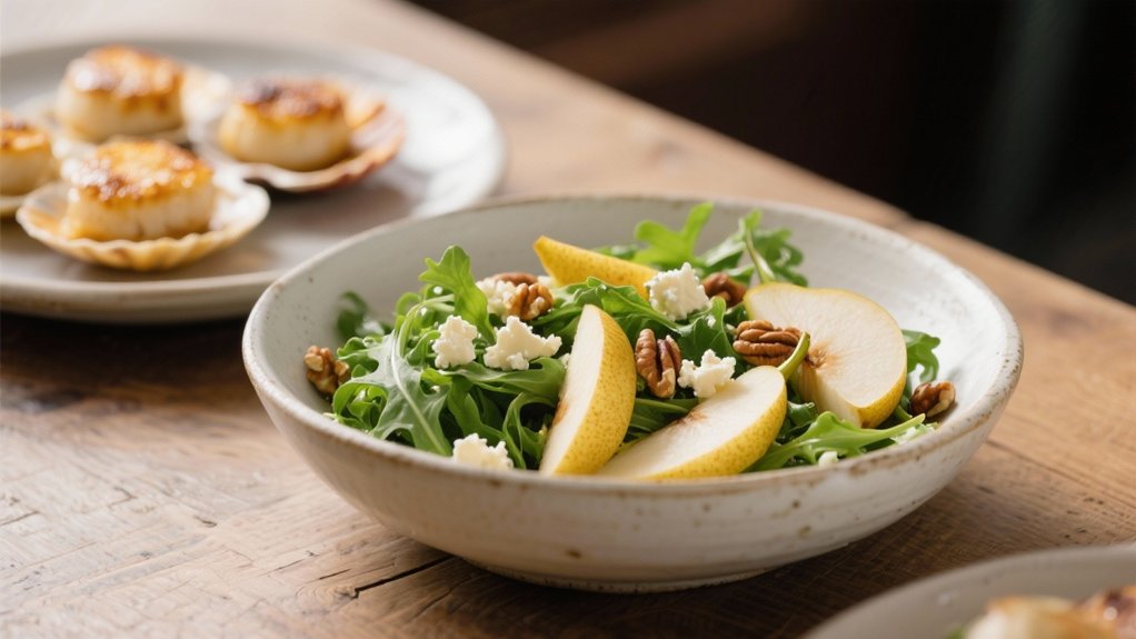 peppery arugula sweet pear