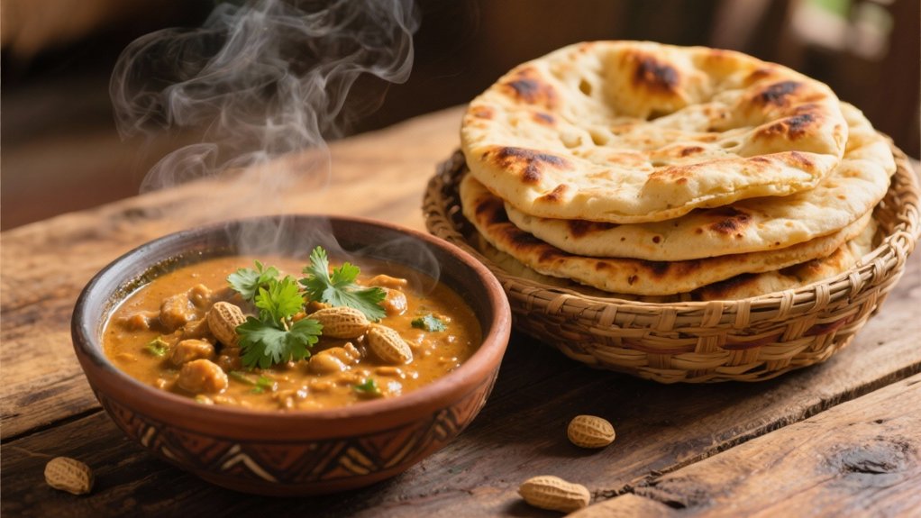 perfect sauce soaking flatbread