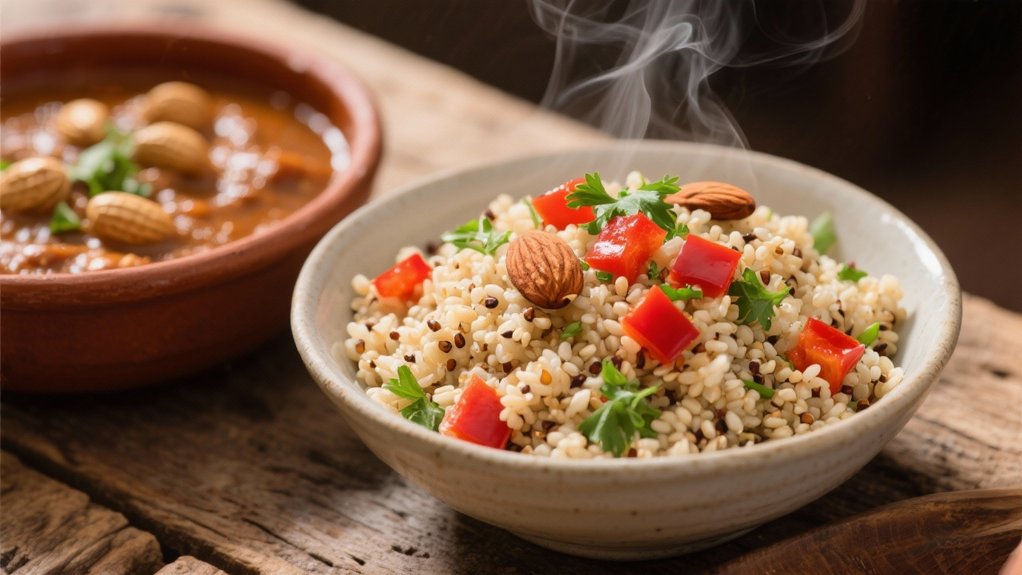 quinoa pilaf complements stew