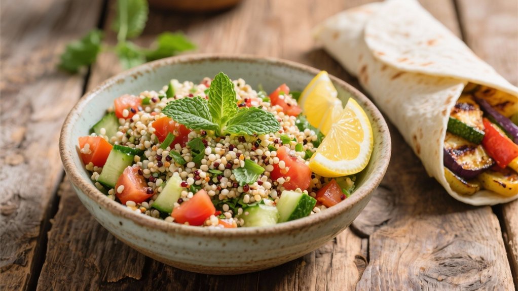 quinoa powered mediterranean salad