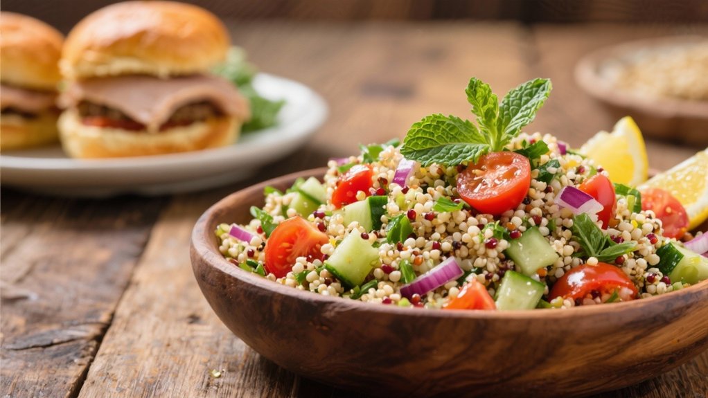 quinoa tabbouleh with turkey