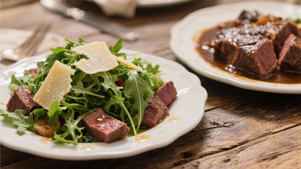 refreshing arugula and parmigiano salad