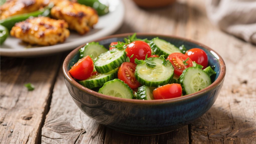 refreshing cucumber tomato salad