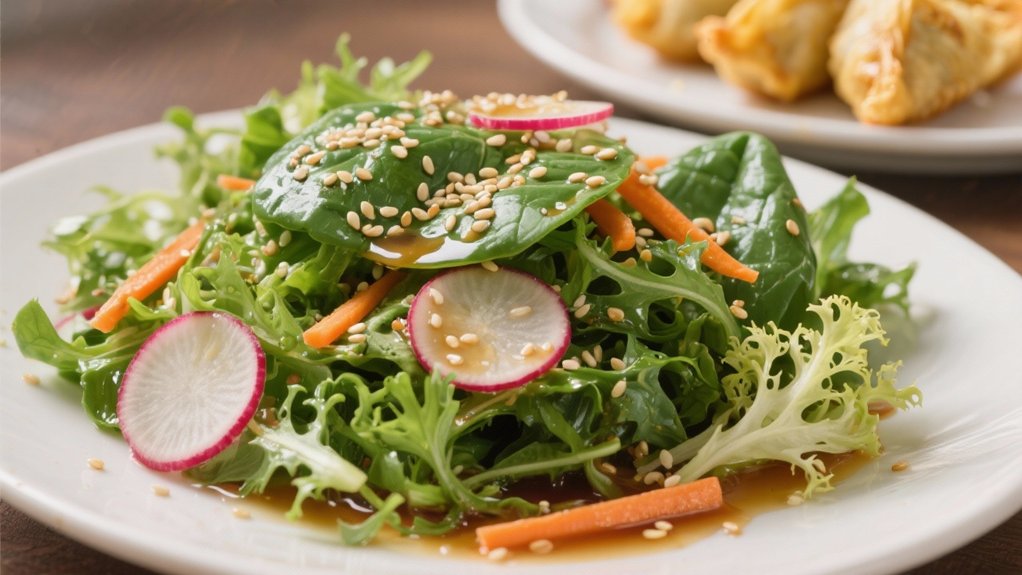 refreshing mixed greens salad