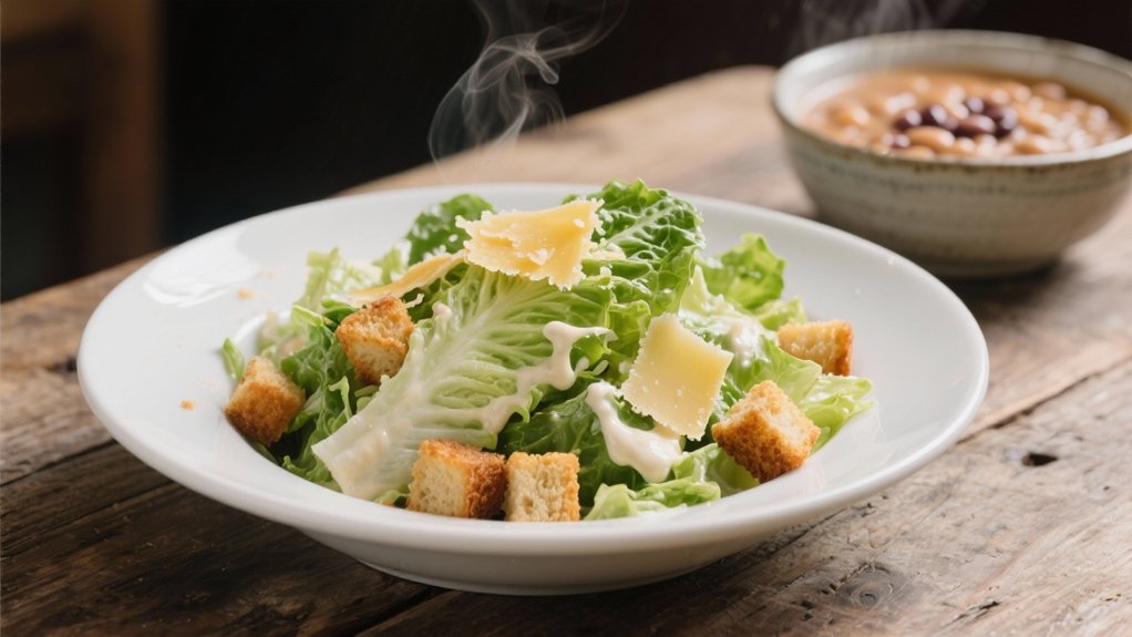 refreshing salad complements soup