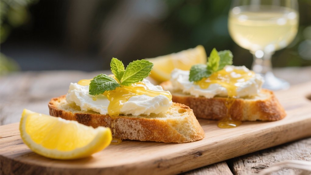 ricotta honey bruschetta delight