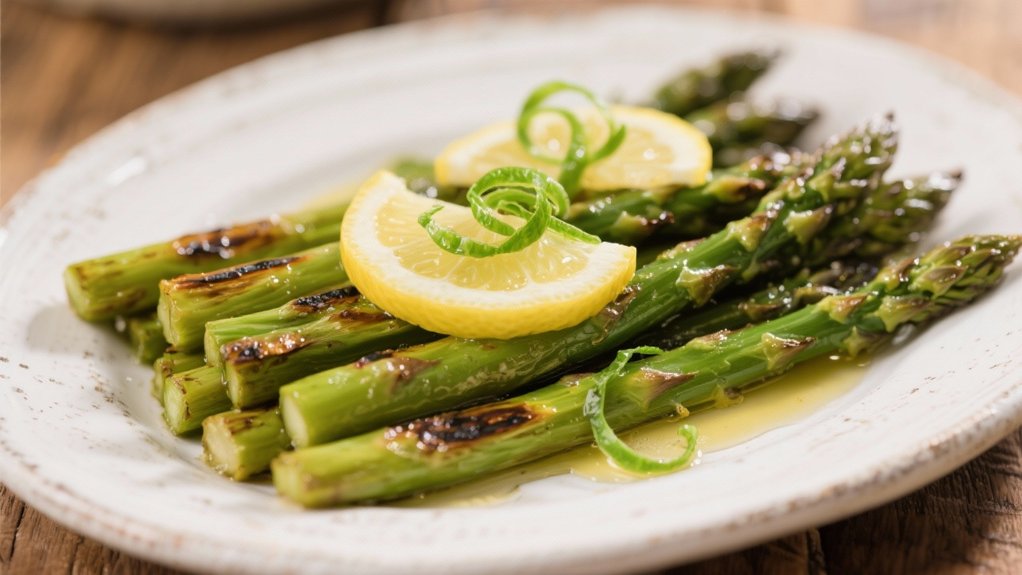 roasted asparagus with lemon