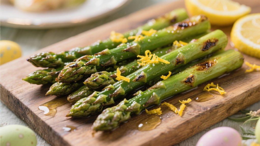 roasted asparagus with lemon