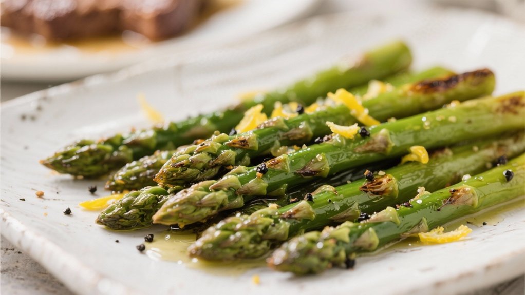 roasted asparagus with lemon