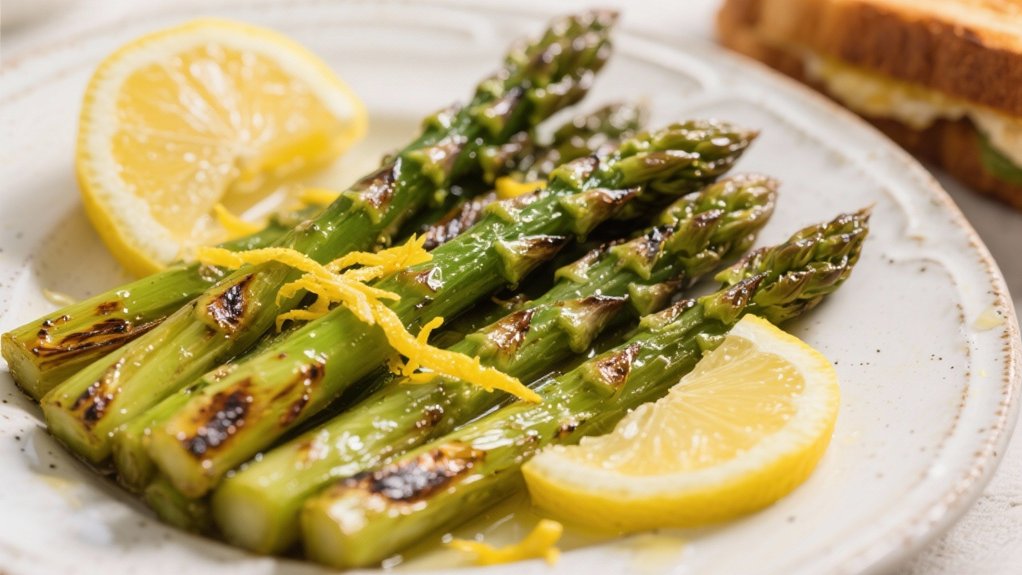 roasted asparagus with lemon