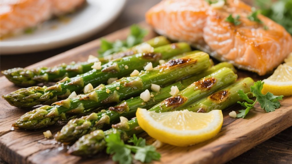 roasted asparagus with lemon