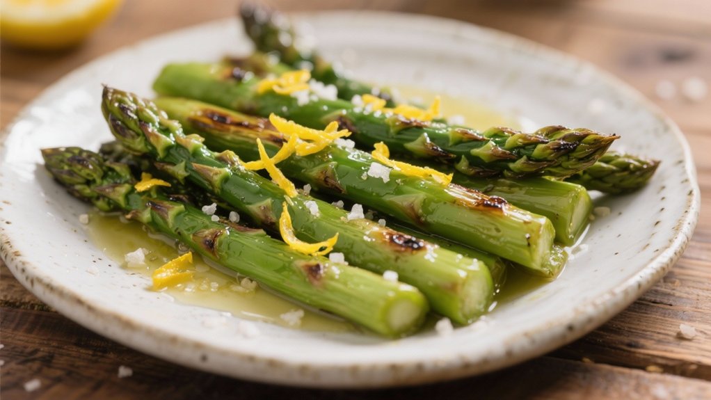 roasted asparagus with lemon zest