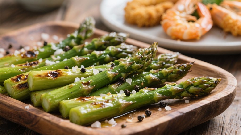 roasted asparagus with seasoning