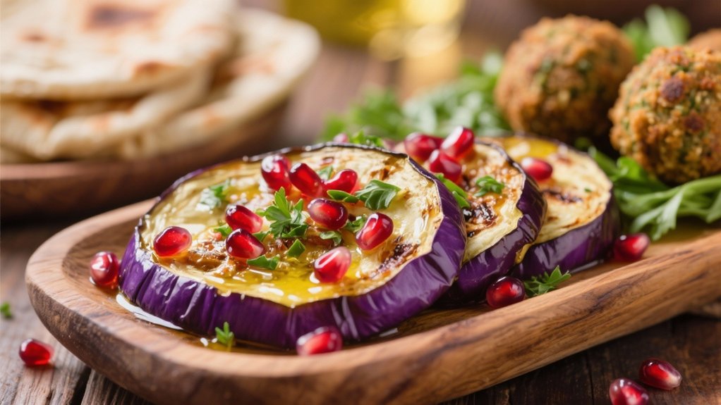 roasted eggplant with pomegranate