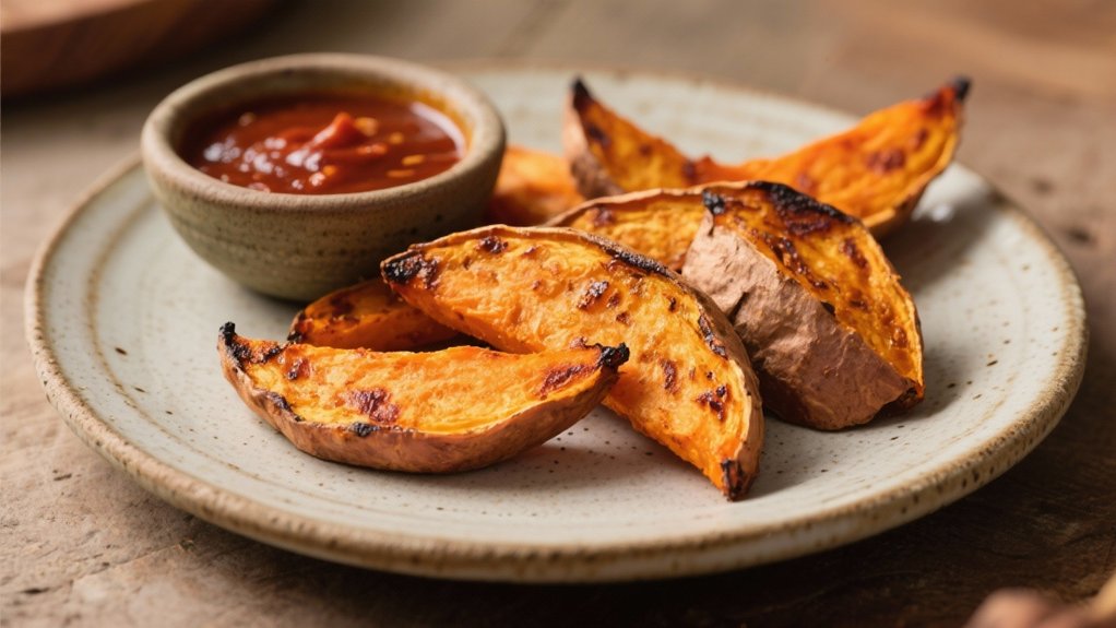 roasted sweet potato wedges
