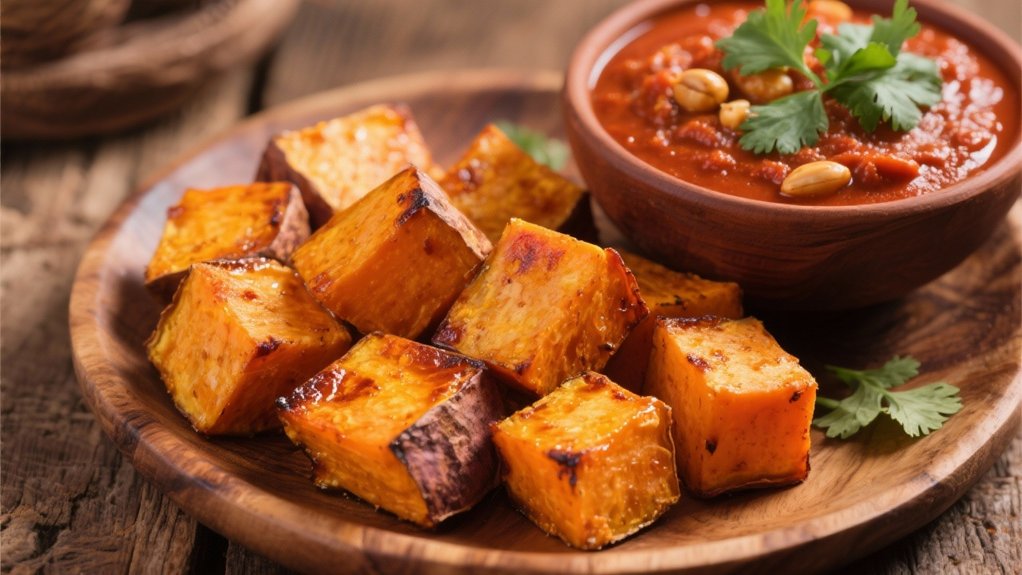 roasted yams enhance stew