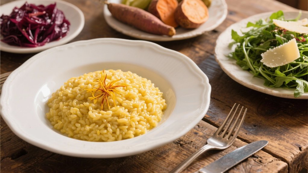 saffron rice complements stracotto