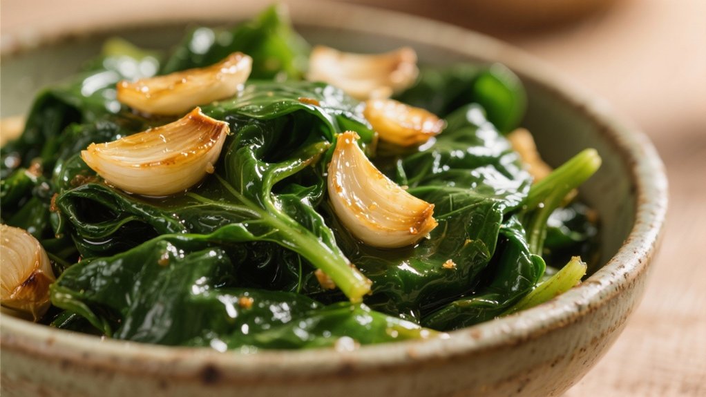 saut ed garlic spinach side