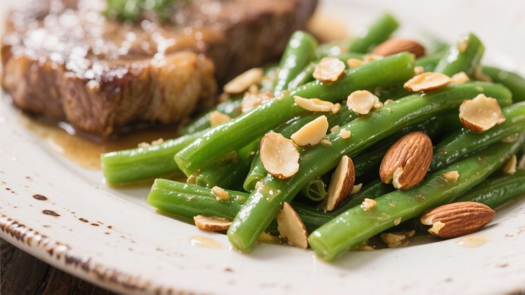 saut ed green beans almondine