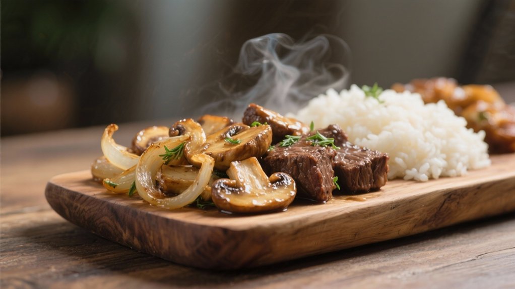 saut ed mushrooms and onions
