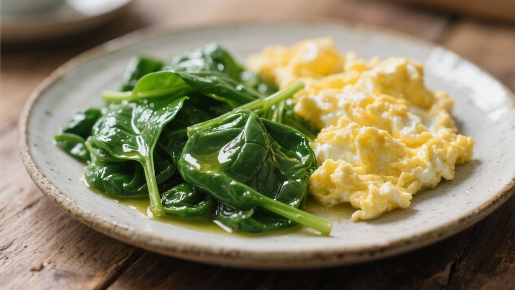 saut ed spinach with garlic