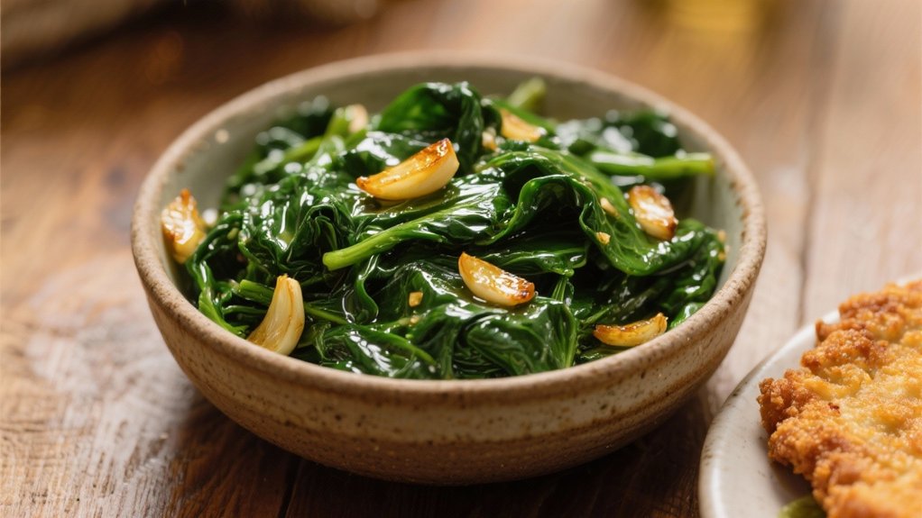 saut ed spinach with garlic
