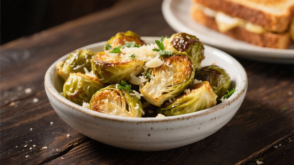 savory garlic parmesan brussels sprouts
