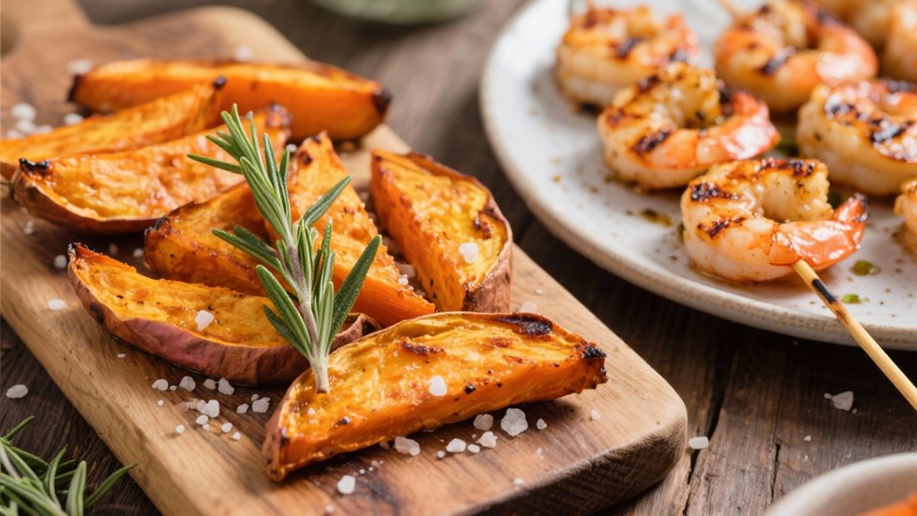 savory roasted sweet potato wedges