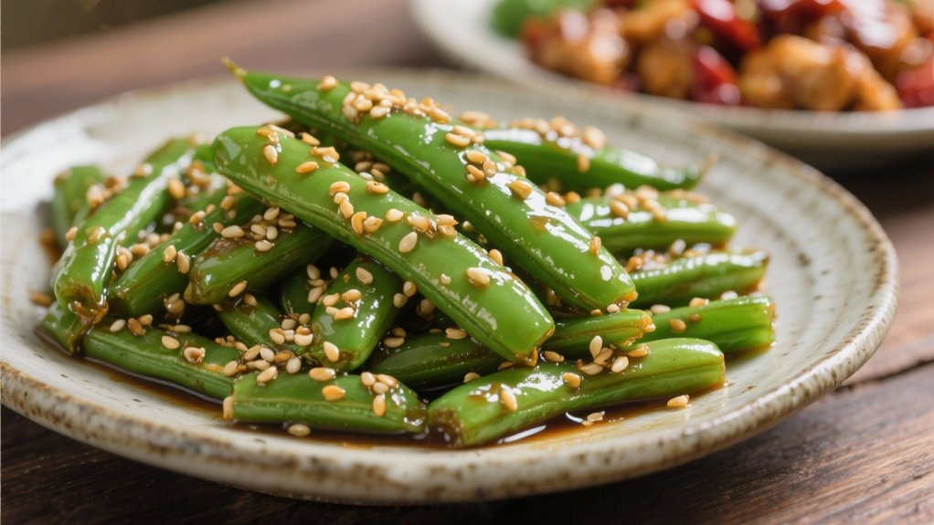 sesame green beans side dish