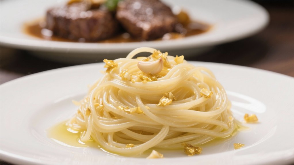 silky garlic olive oil pasta