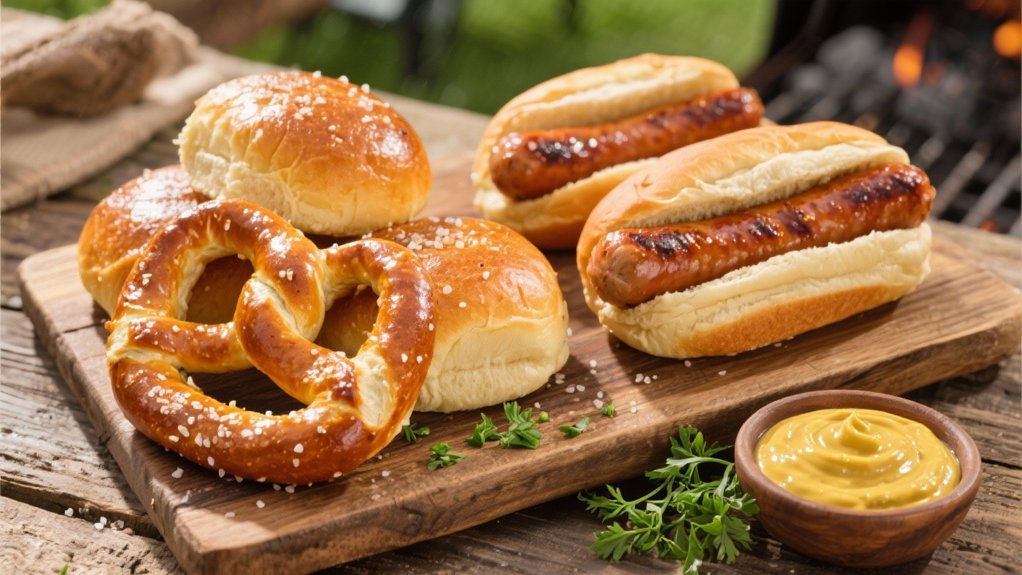 soft pretzel brat rolls