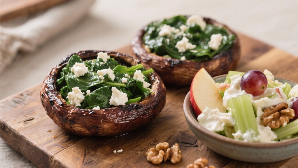 spinach feta stuffed mushrooms