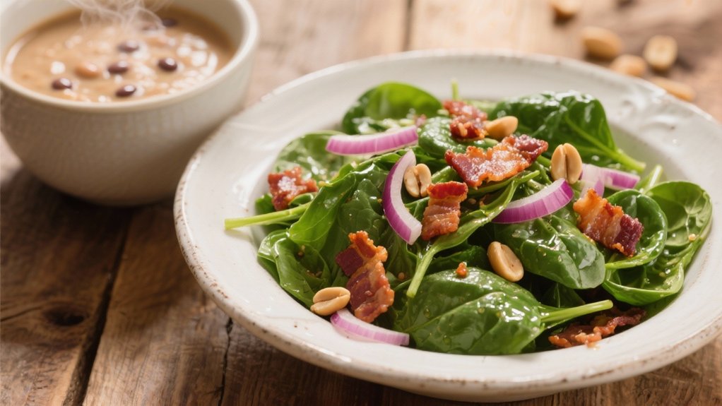 spinach salad with bacon