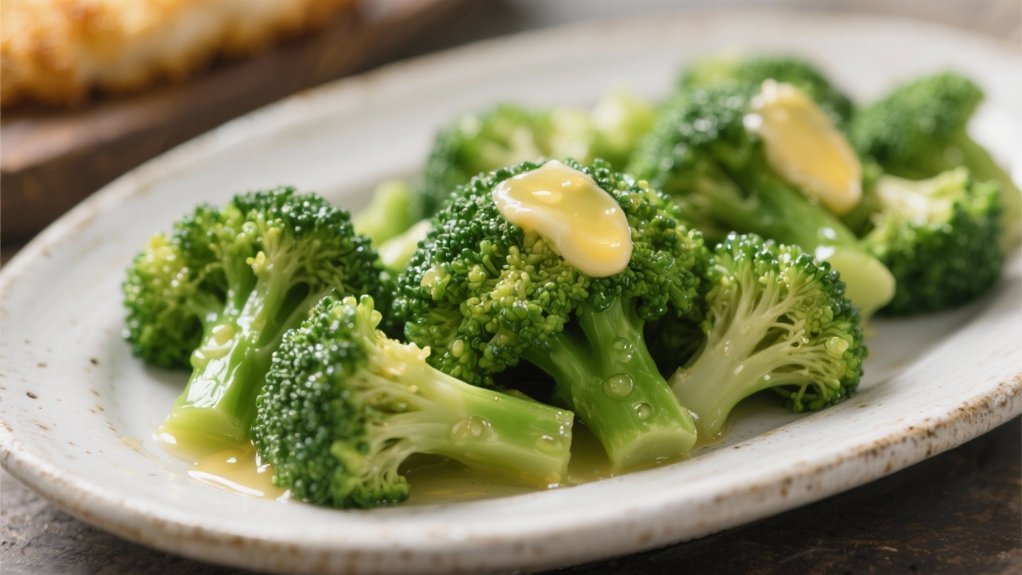 steamed broccoli with butter