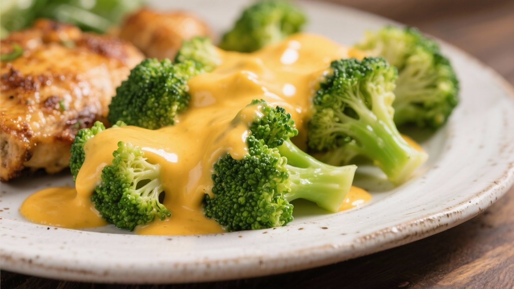 steamed broccoli with cheese