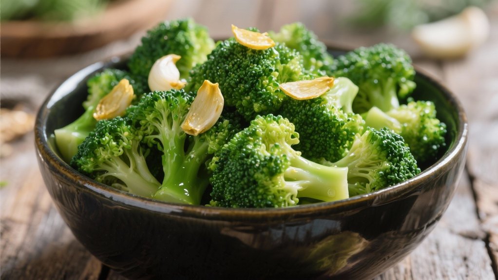 steamed broccoli with garlic