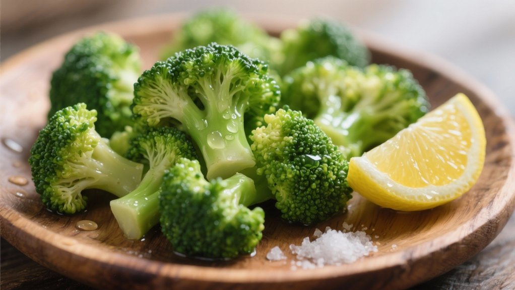 steamed broccoli with lemon