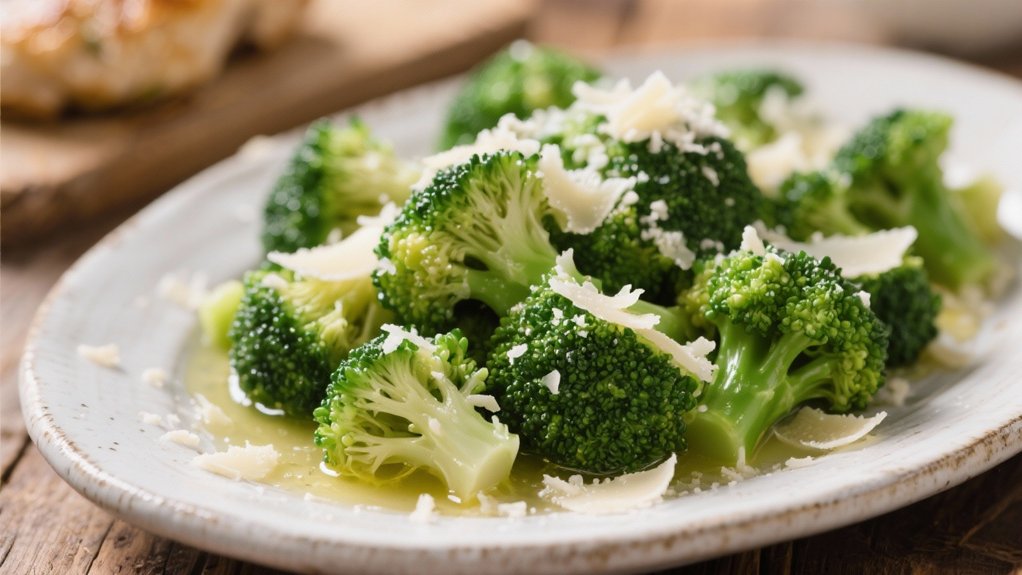 steamed broccoli with parmesan