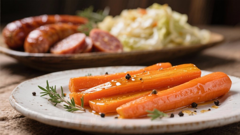 sweet glazed caramelized carrots