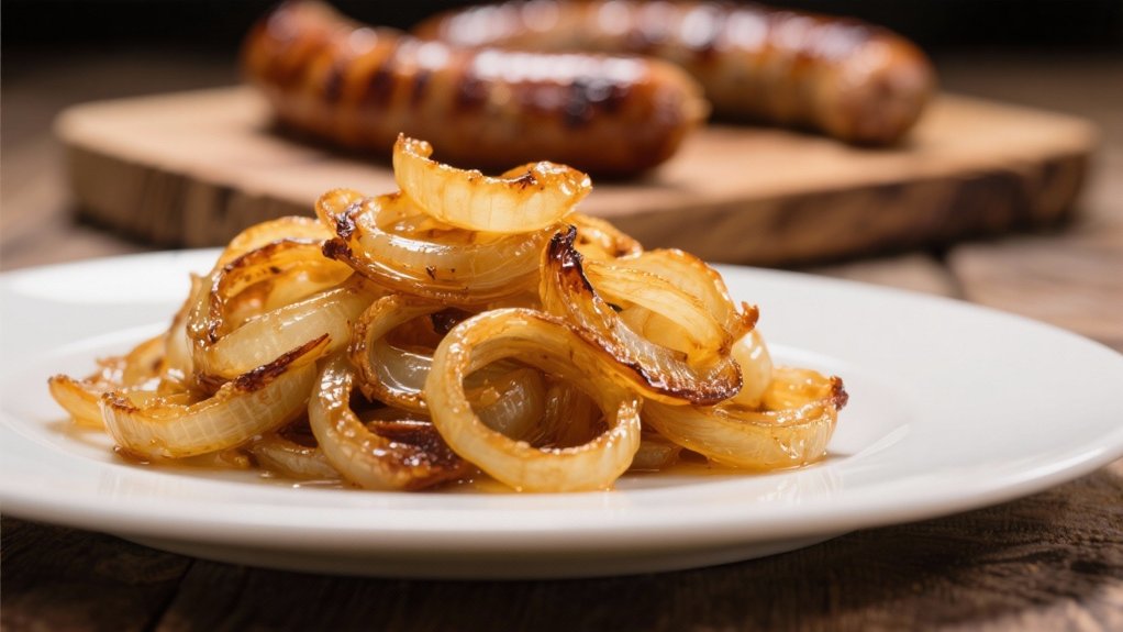 sweet onions enhance knockwurst