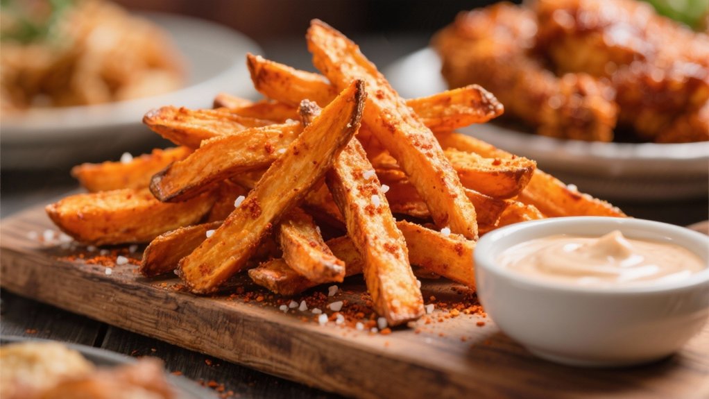 sweet potato fries delightfully enhance