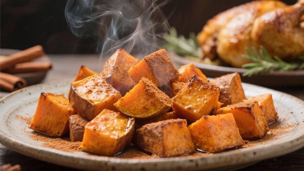 sweet potatoes roasted with cinnamon
