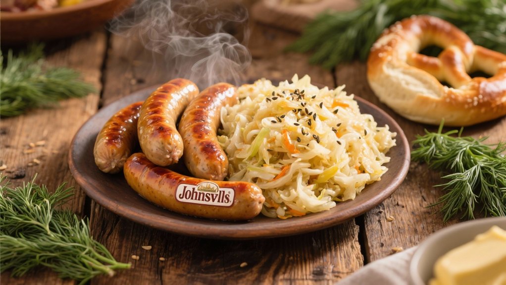 tangy sauerkraut enhances brats