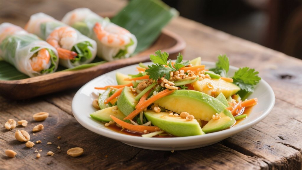 tart mango salad preparation