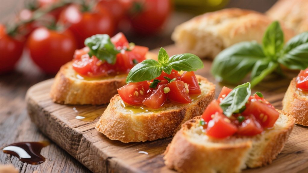 tomato basil bruschetta bites