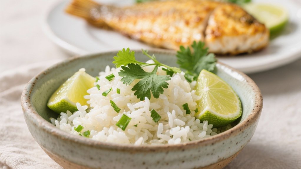 tropical coconut cilantro rice