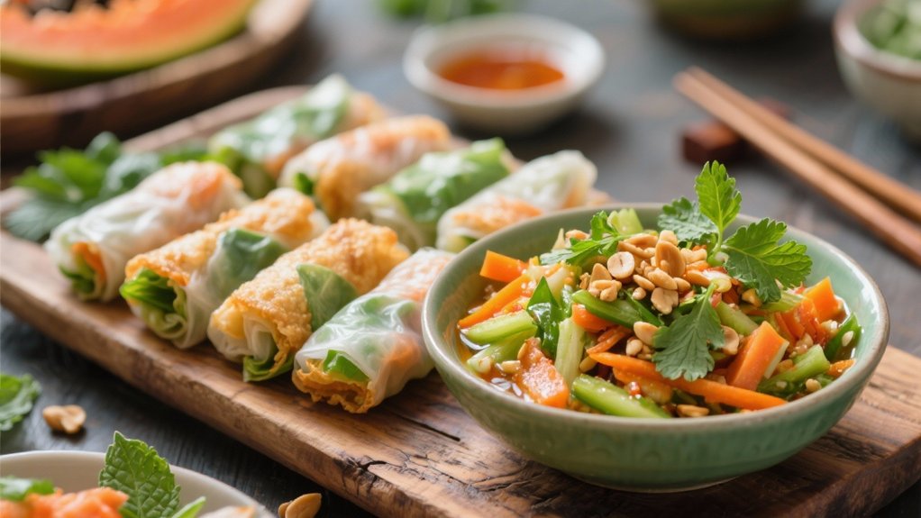 vibrant fresh papaya salad